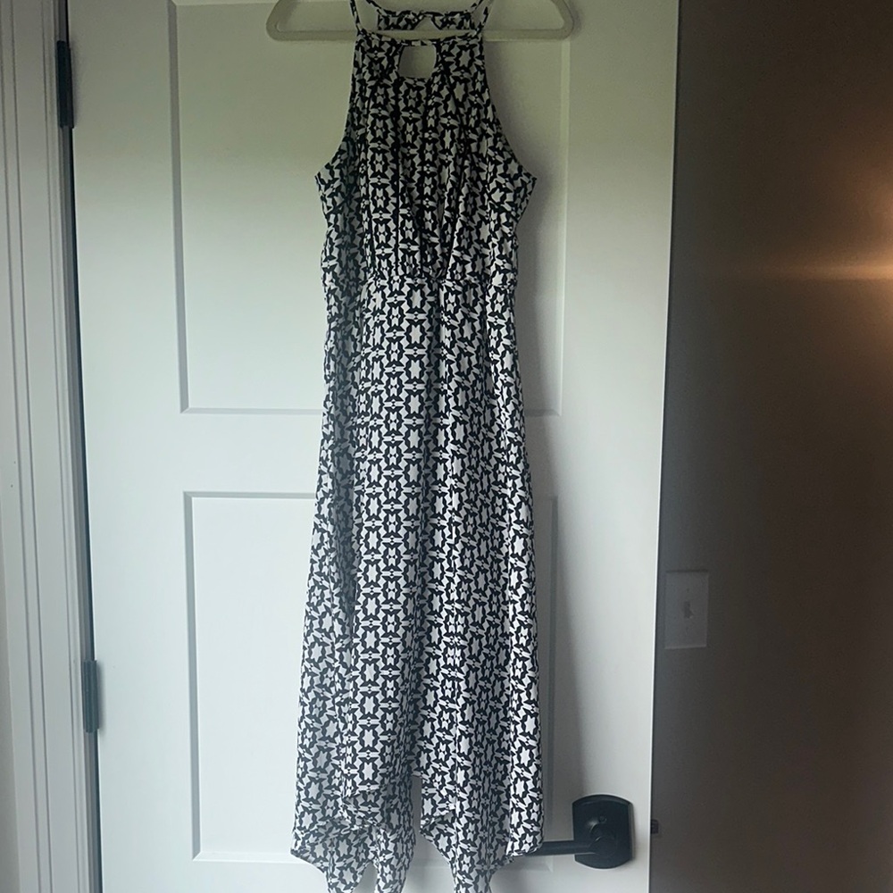 Gianni Bini Black and White Halter Sundress